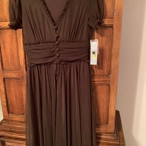 NWT London Times Chocolate short Sleeve Dress